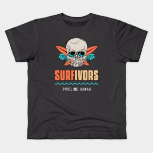 Surfivors Pipeline Hawaii Kids T-Shirt